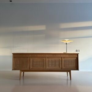 Brødrene Sørheim 2m Oak Sideboard Norwegian 1960s 205x81x43