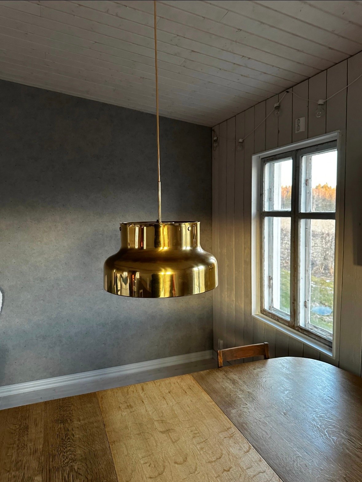 Ateljé Lyktan ”Bumling” by Anders Pehrson 1970’s Brass Ceiling Lamp - Image 3