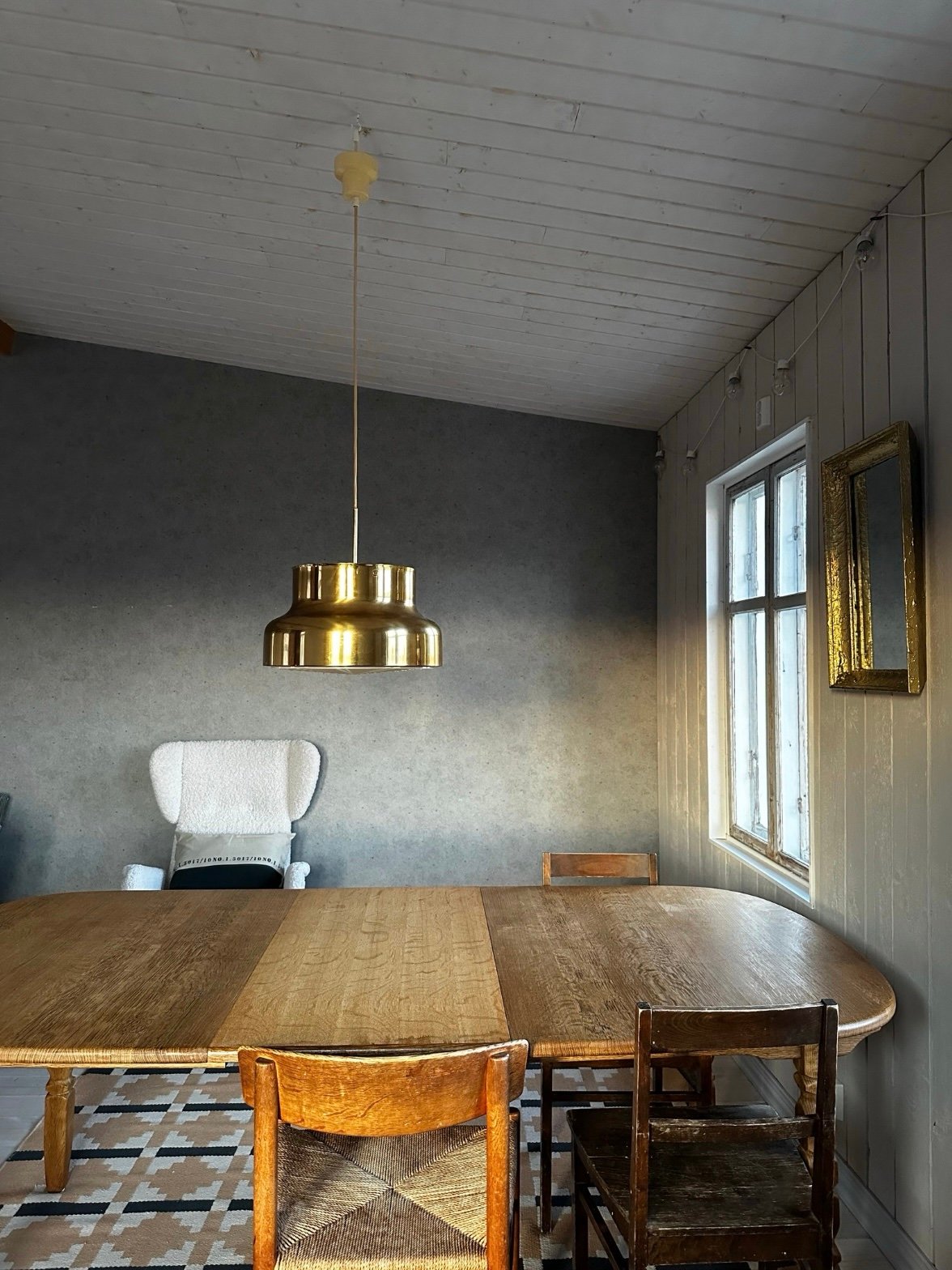 Ateljé Lyktan ”Bumling” by Anders Pehrson 1970’s Brass Ceiling Lamp - Image 2