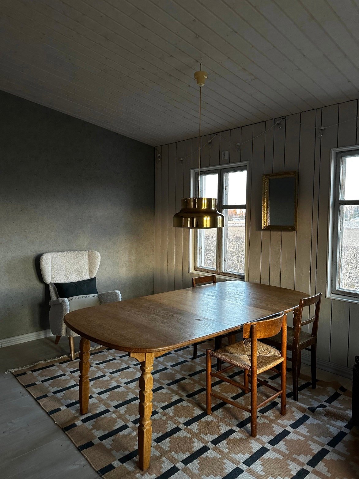 Ateljé Lyktan ”Bumling” by Anders Pehrson 1970’s Brass Ceiling Lamp - Image 8