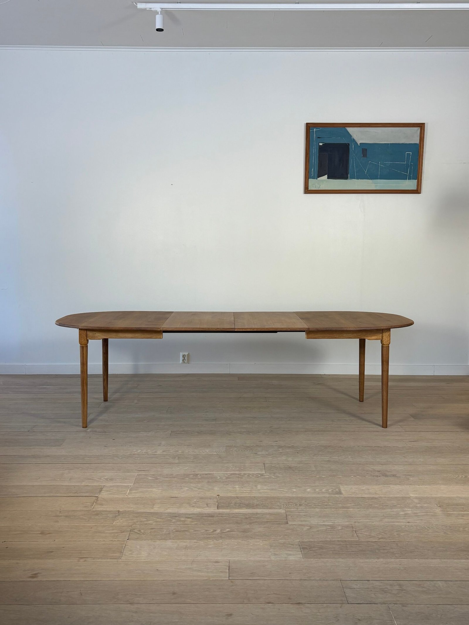 Long Danish Massive Oak Dining Table