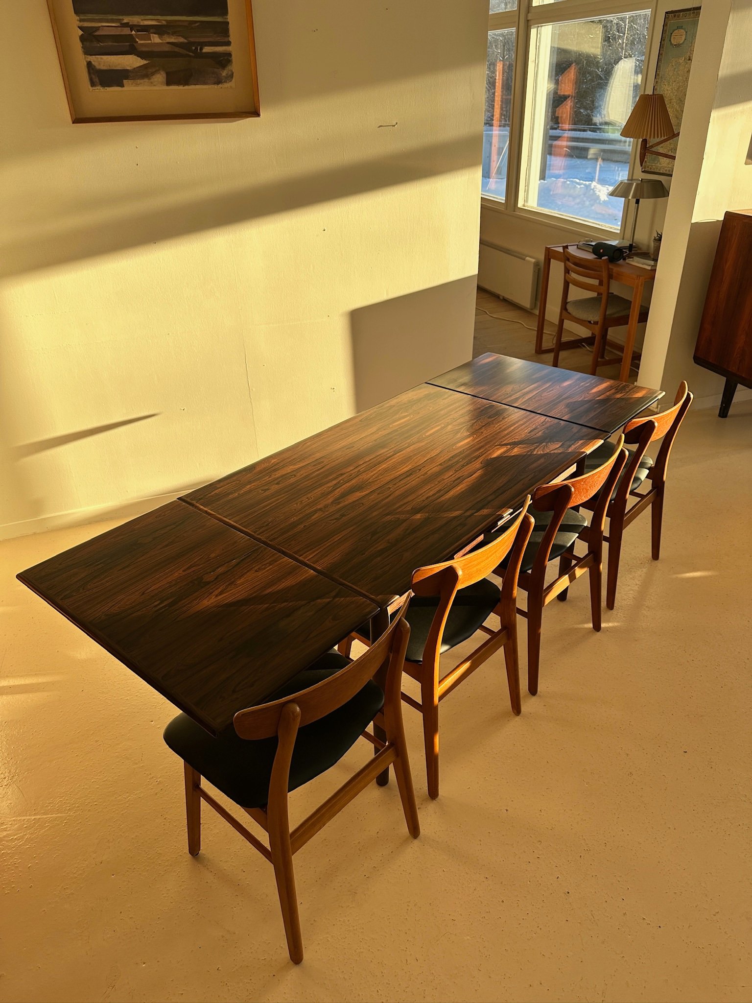 Danish Rosewood Dining Table - Image 3
