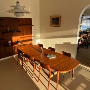 Long Danish Teak Dining Table