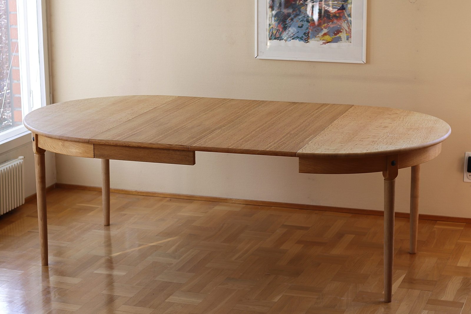 Danish Round White Oak Table - Image 3