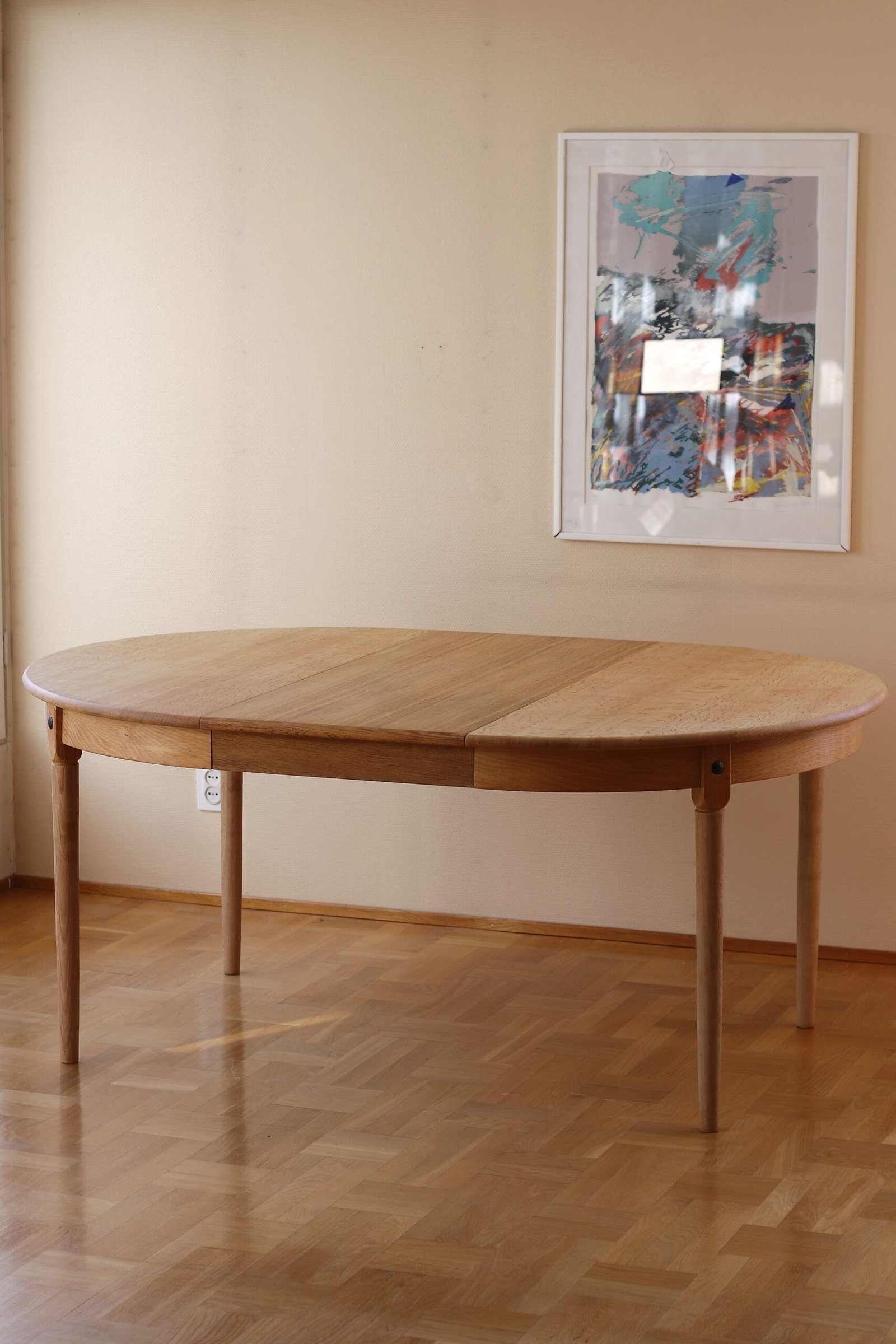 Danish Round White Oak Table