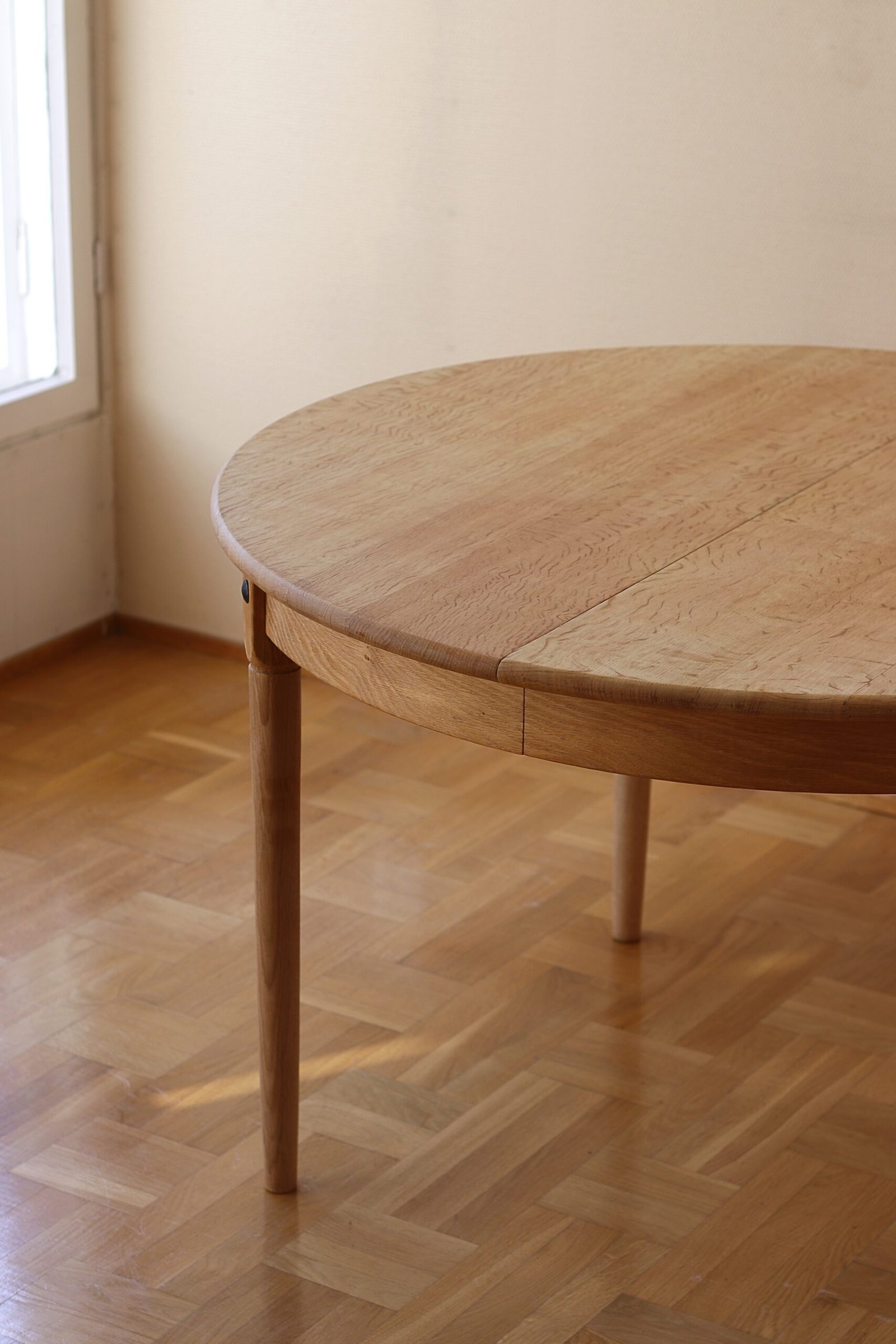 Danish Round White Oak Table - Image 5