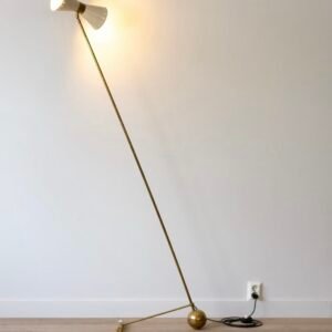 Italialainen 1960’s Brass Floor Lamp by Luci Srl