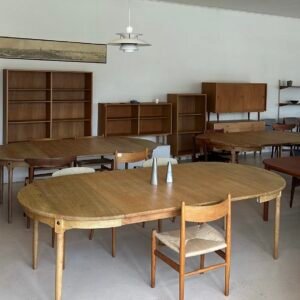 Round Danish Oak Dining Table