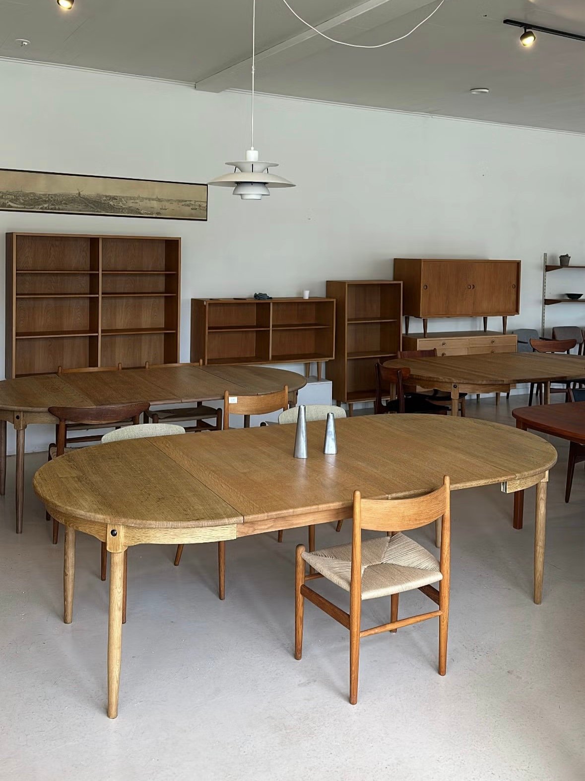 Round Danish Oak Dining Table