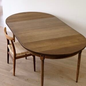 Danish Dark Oak Dining Table