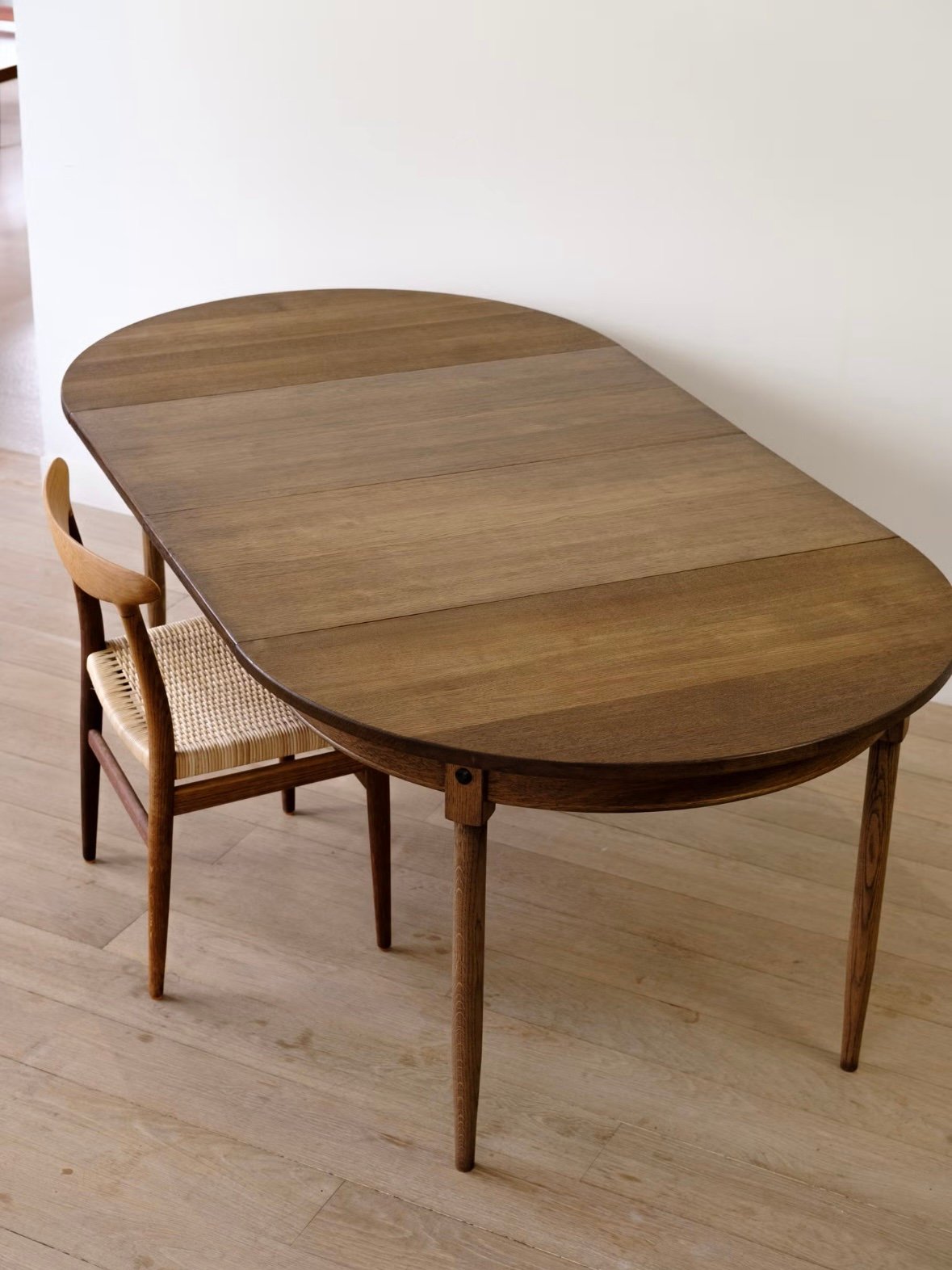 Danish Dark Oak Dining Table