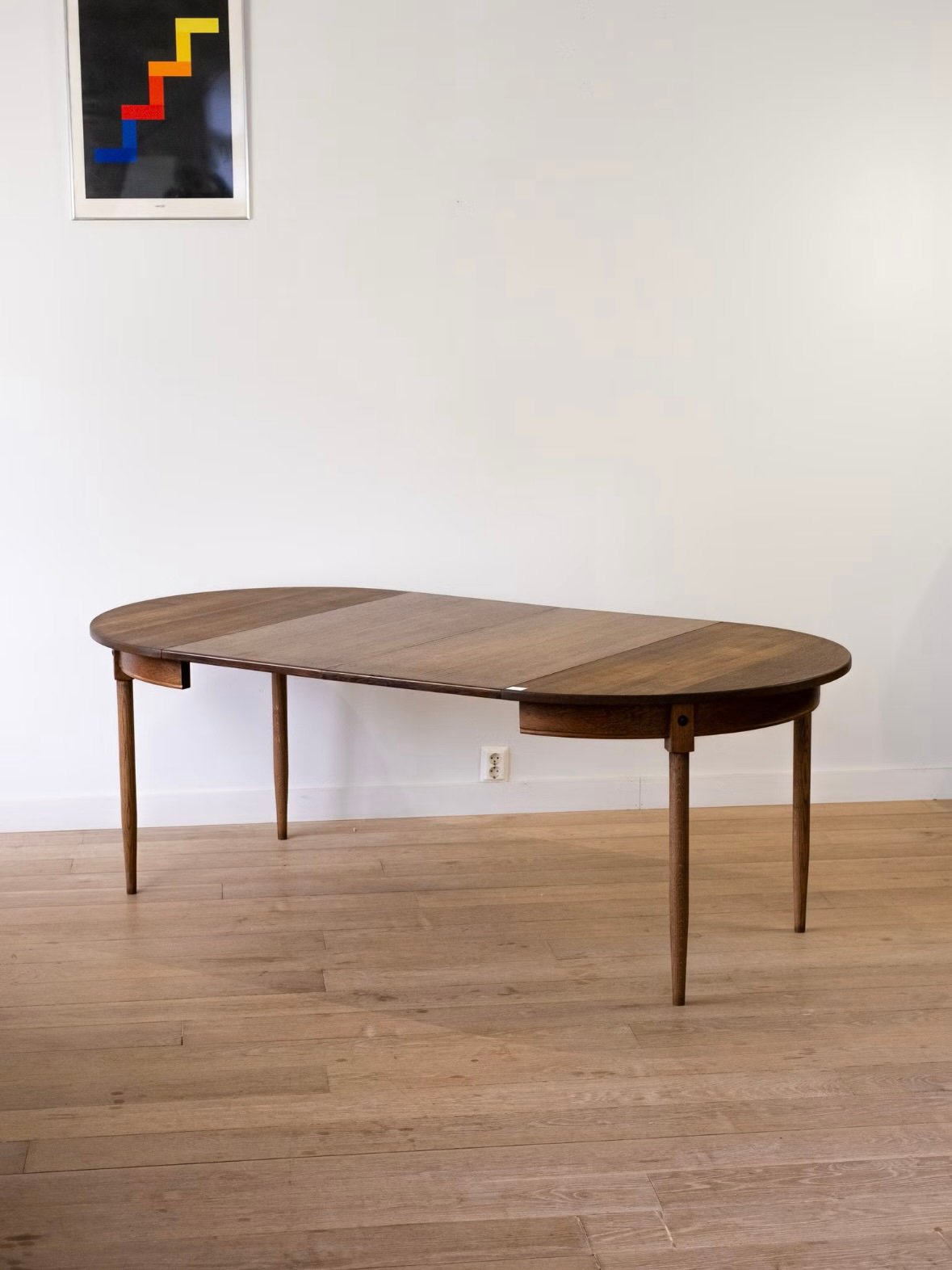 Danish Dark Oak Dining Table - Image 2