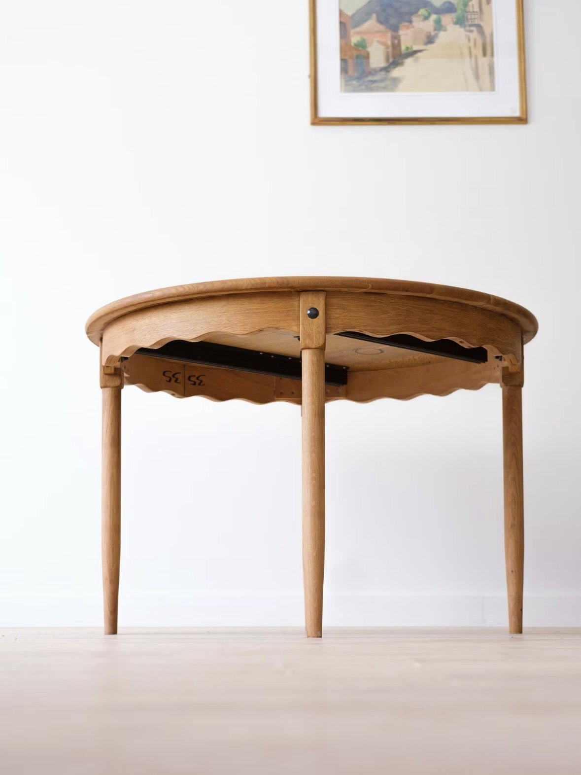 Danish Oak Dining Table - Image 2