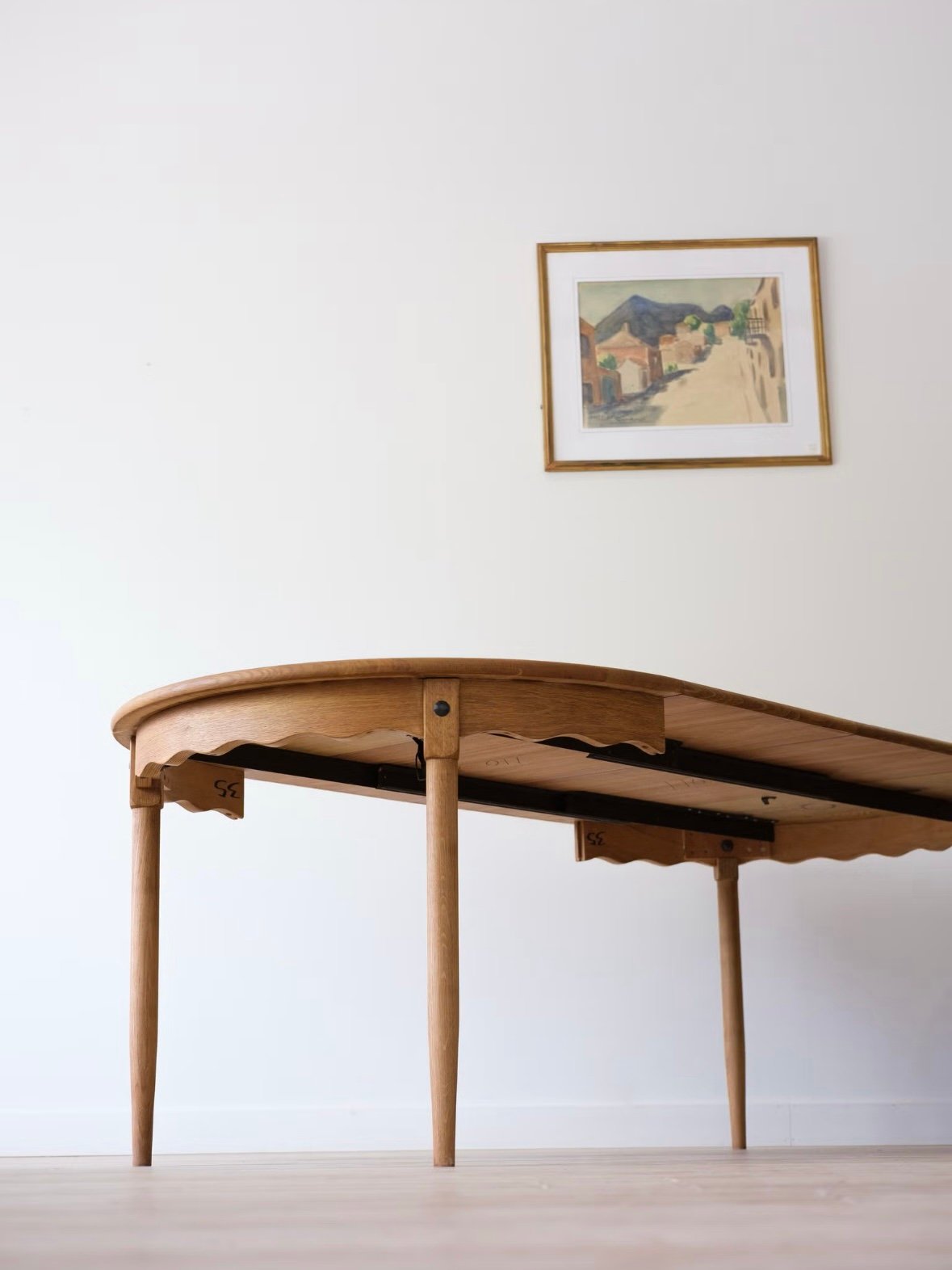 Danish Oak Dining Table - Image 5
