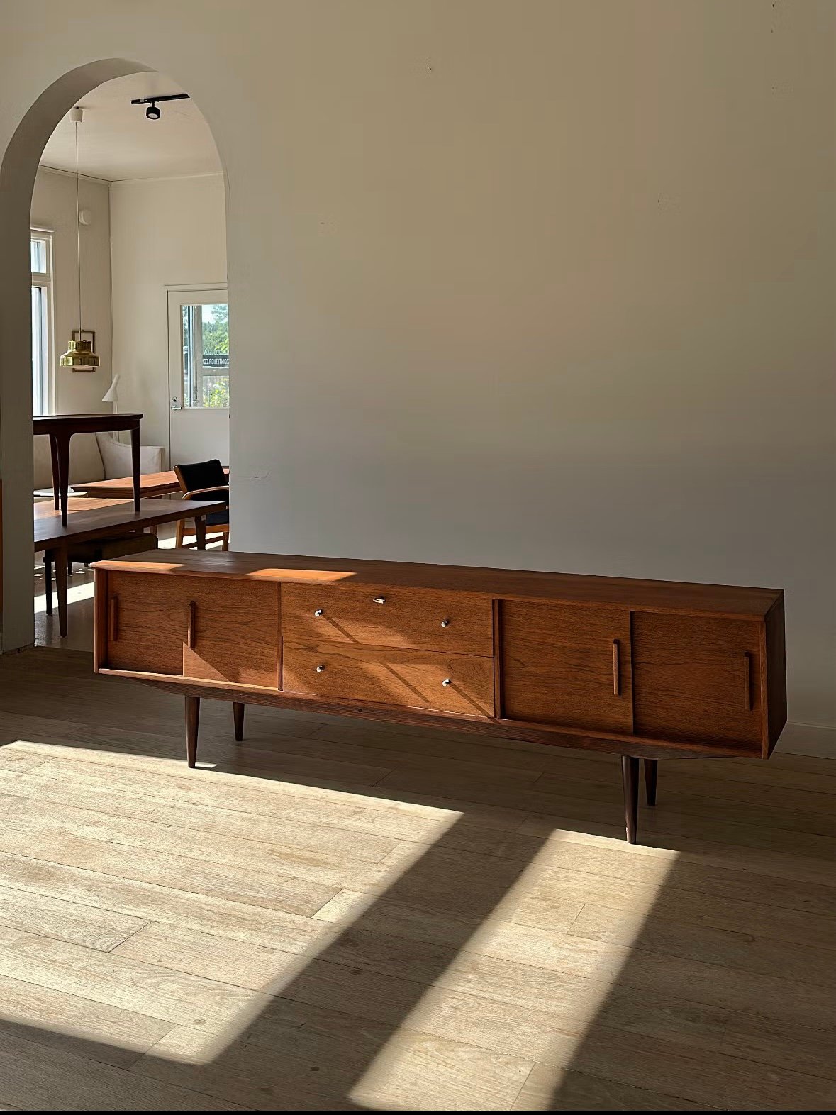 Danish 2,17m Low Teak Sideboard