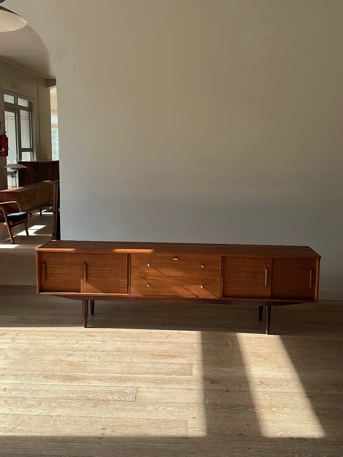 Danish 2,17m Low Teak Sideboard - Image 5