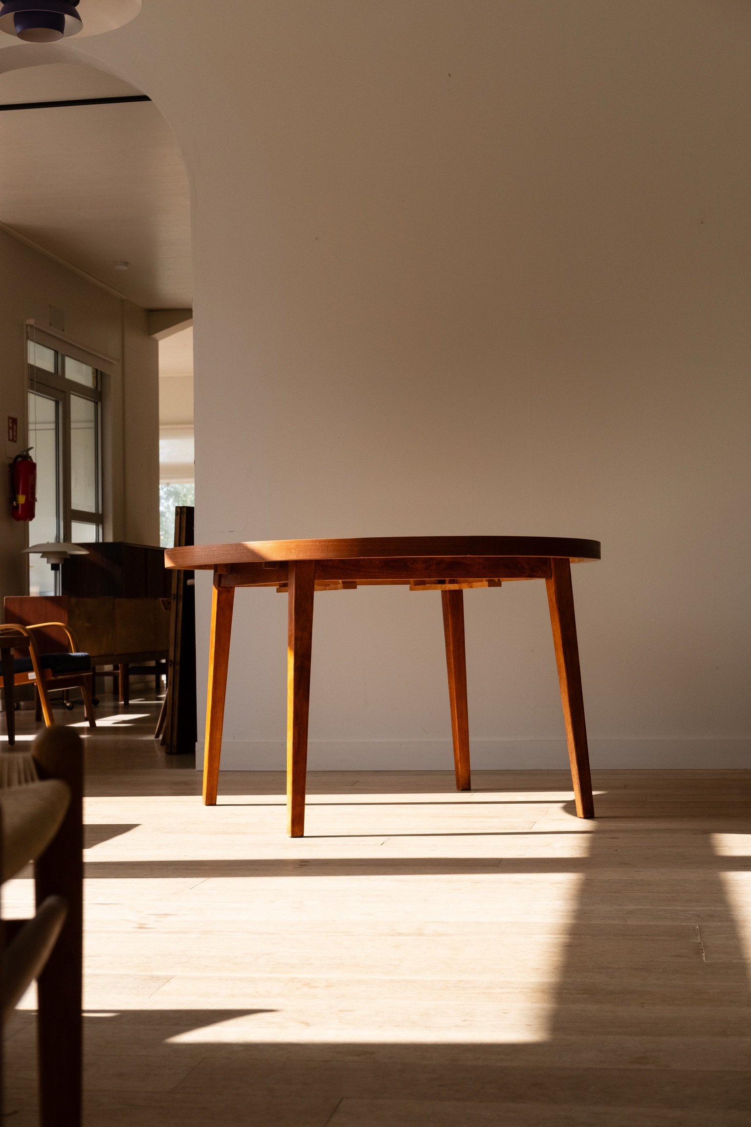 Finnish Round Extendable Teak Dining Table - Image 6
