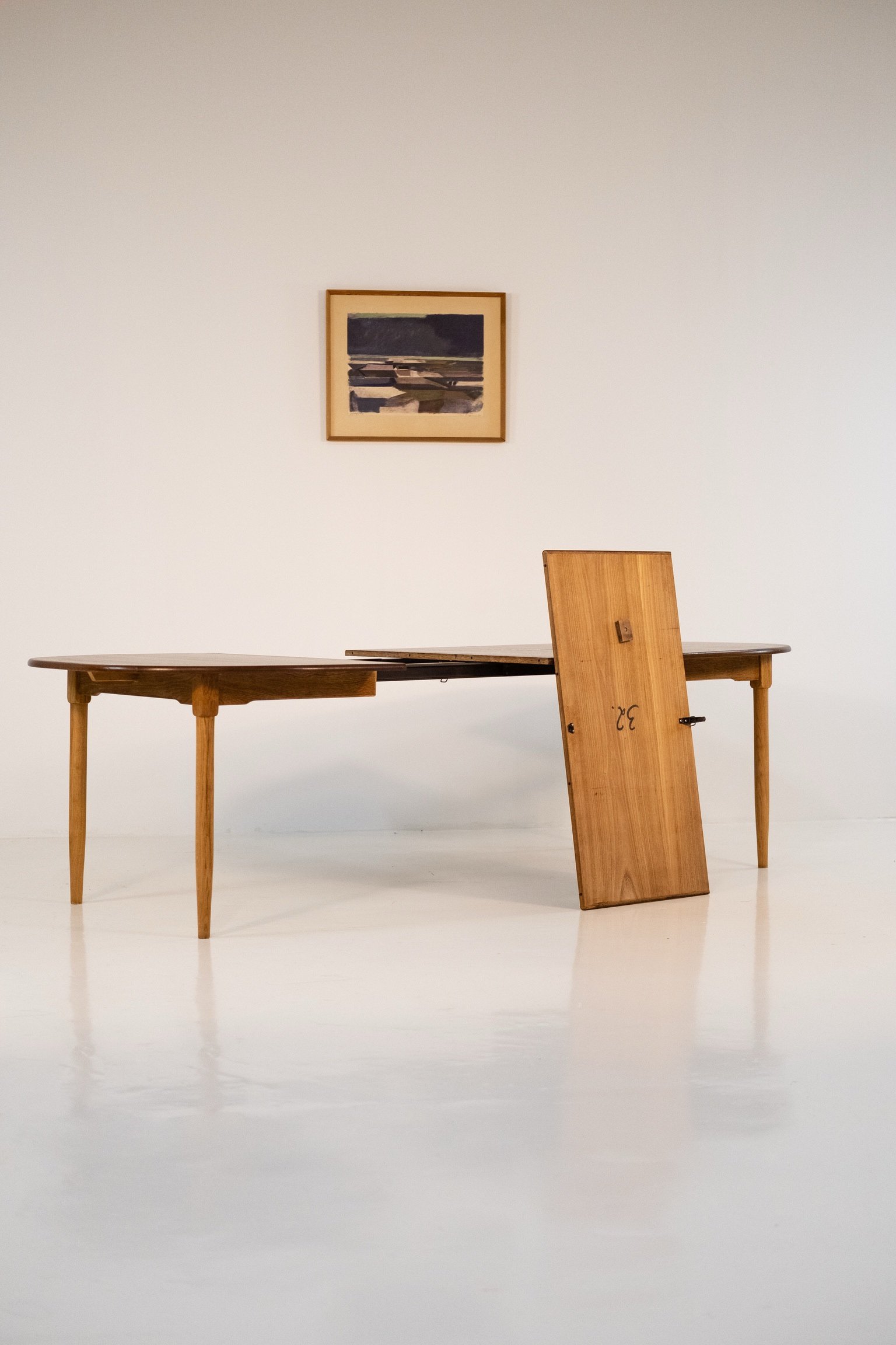 Long Narrow Danish Oak Dining Table - Image 2