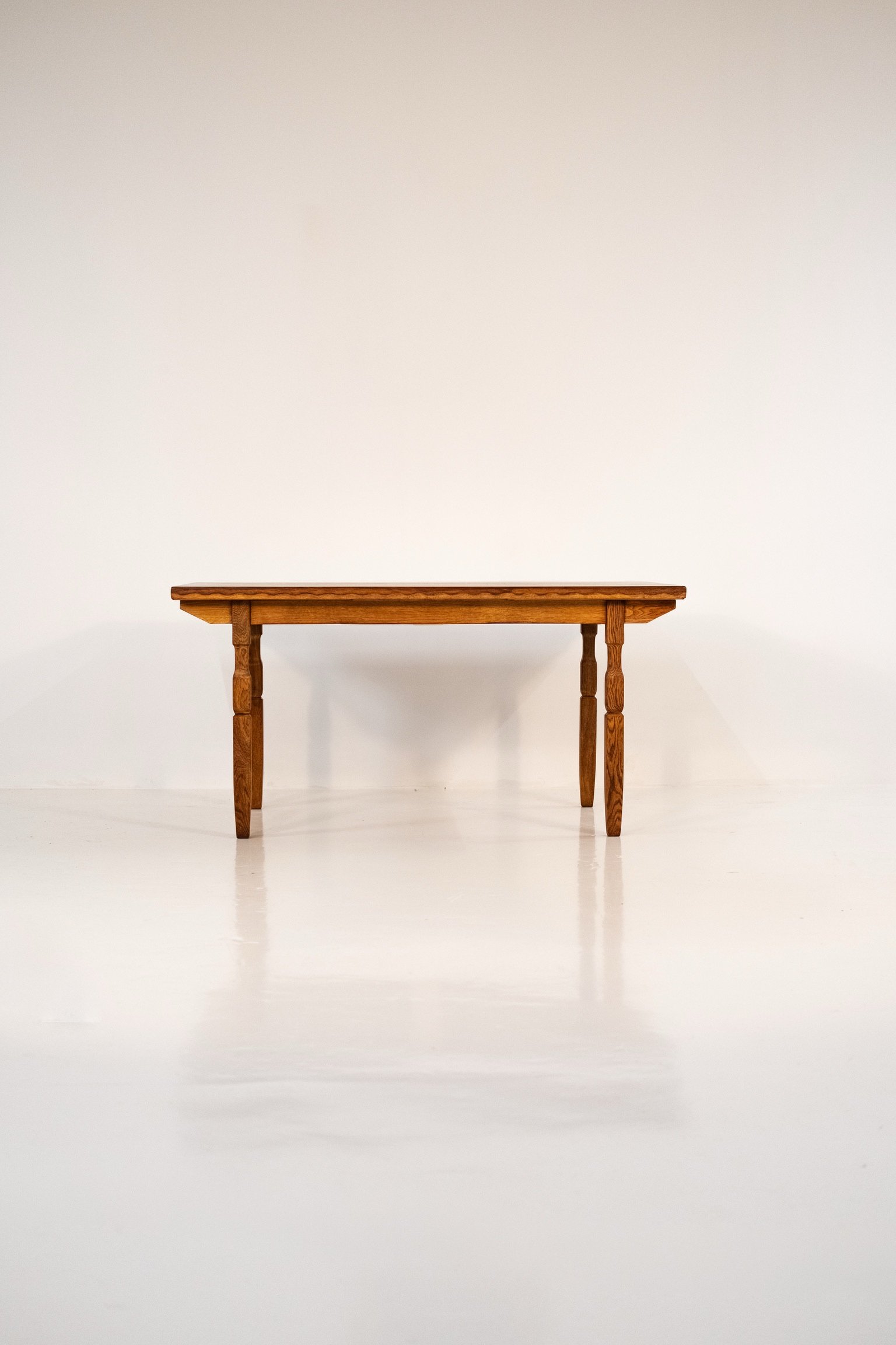 Danish Stained Oak Dining Table - Image 6