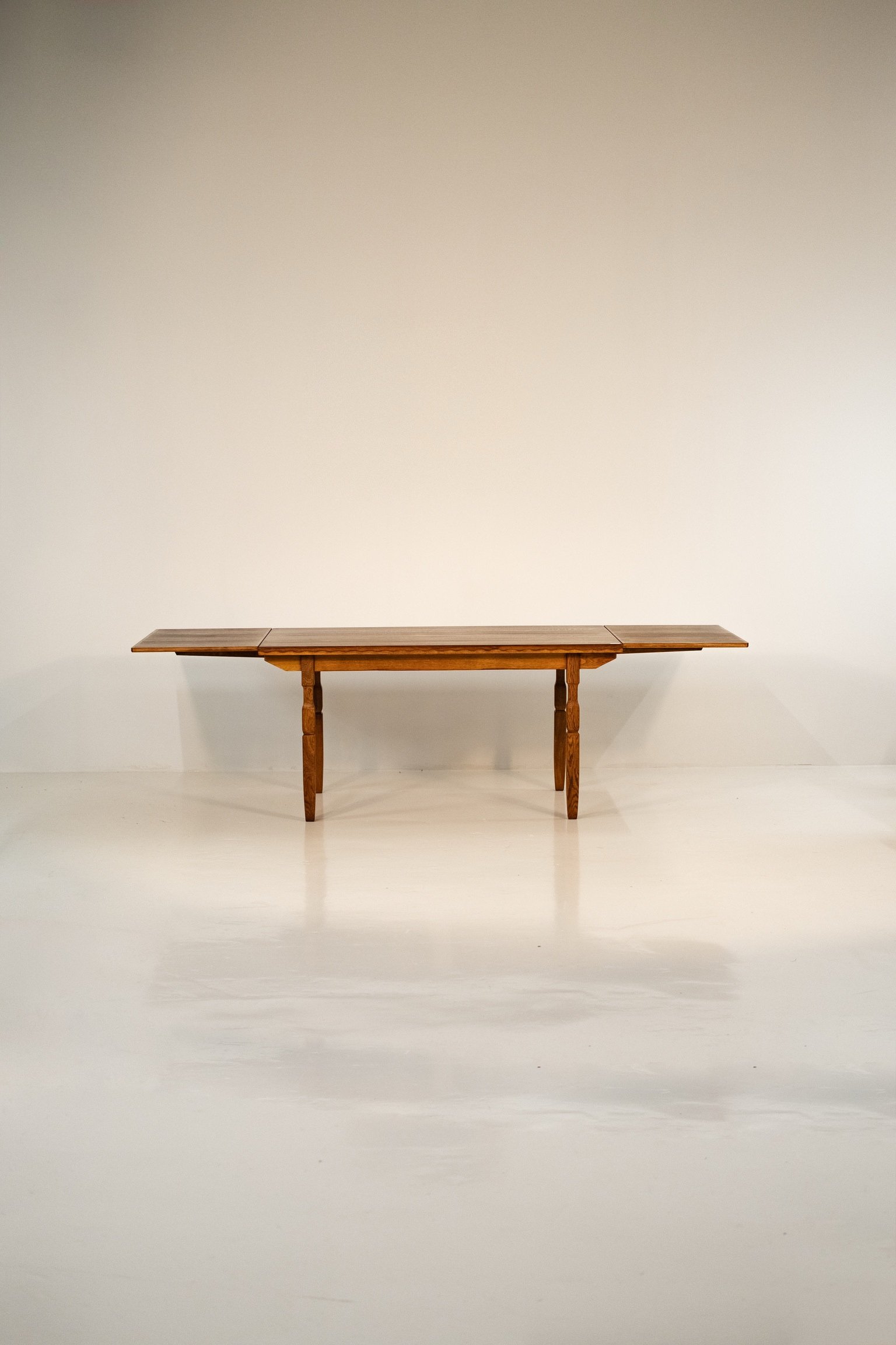 Danish Stained Oak Dining Table - Image 4