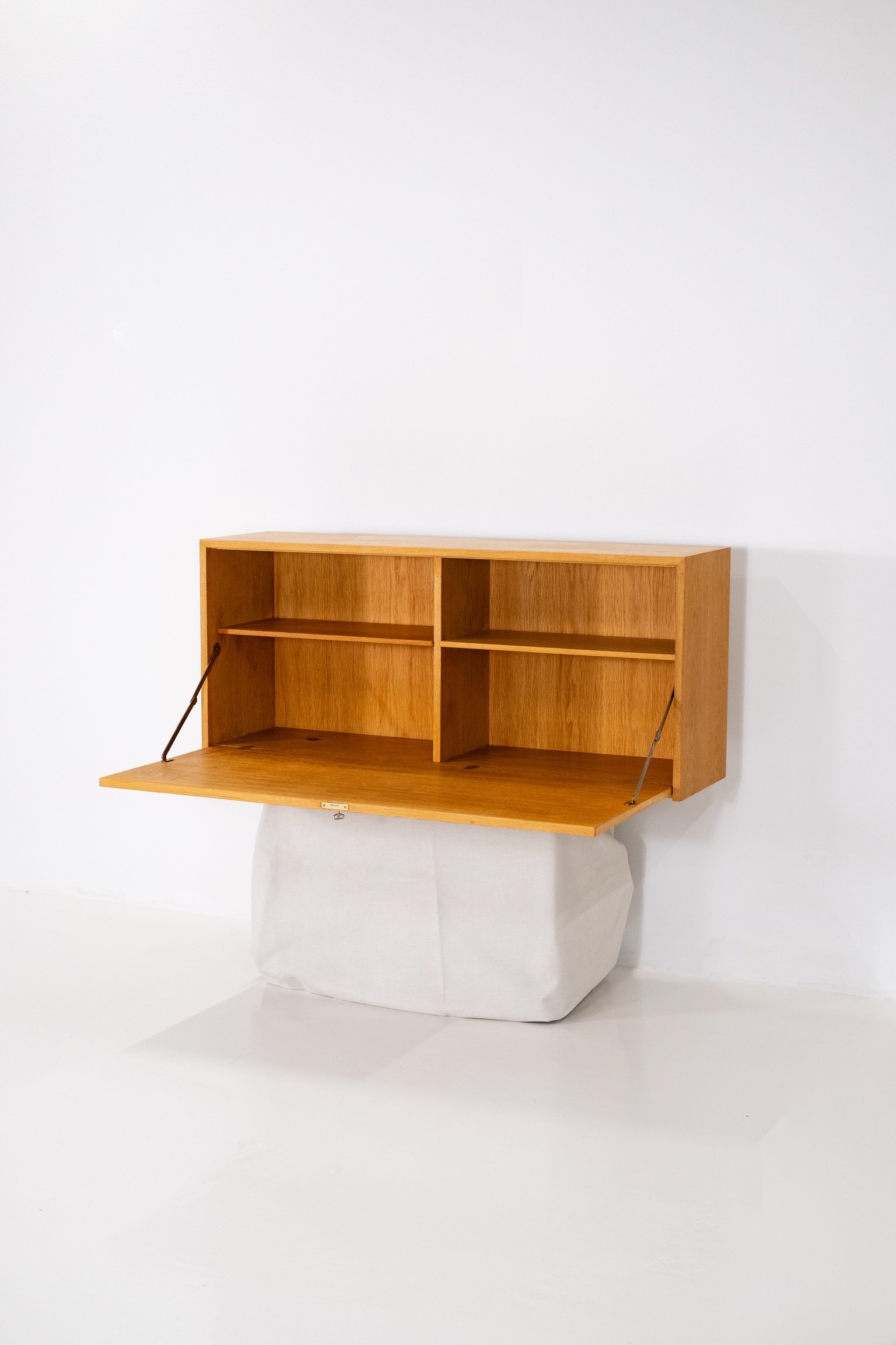 Swedish Oak Wall-mounted Desk-cabinet